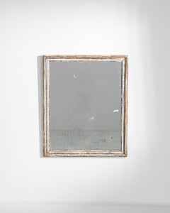 1880s French Patinated Wooden Mirror