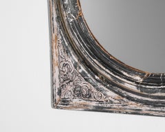 1880s French Patinated Wooden Mirror