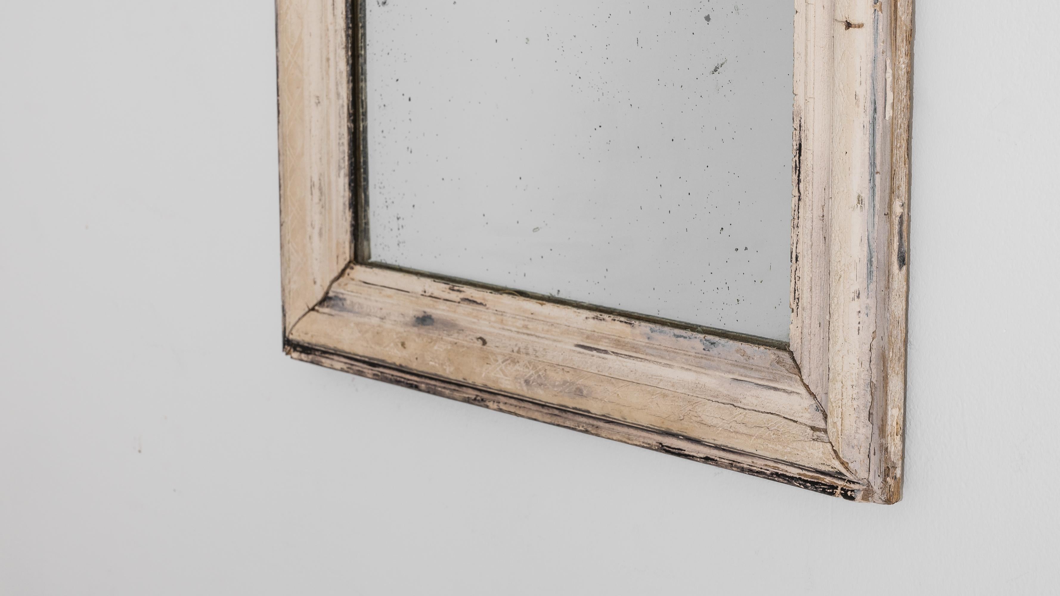 1880s, French, Patinated Wooden Mirror 1