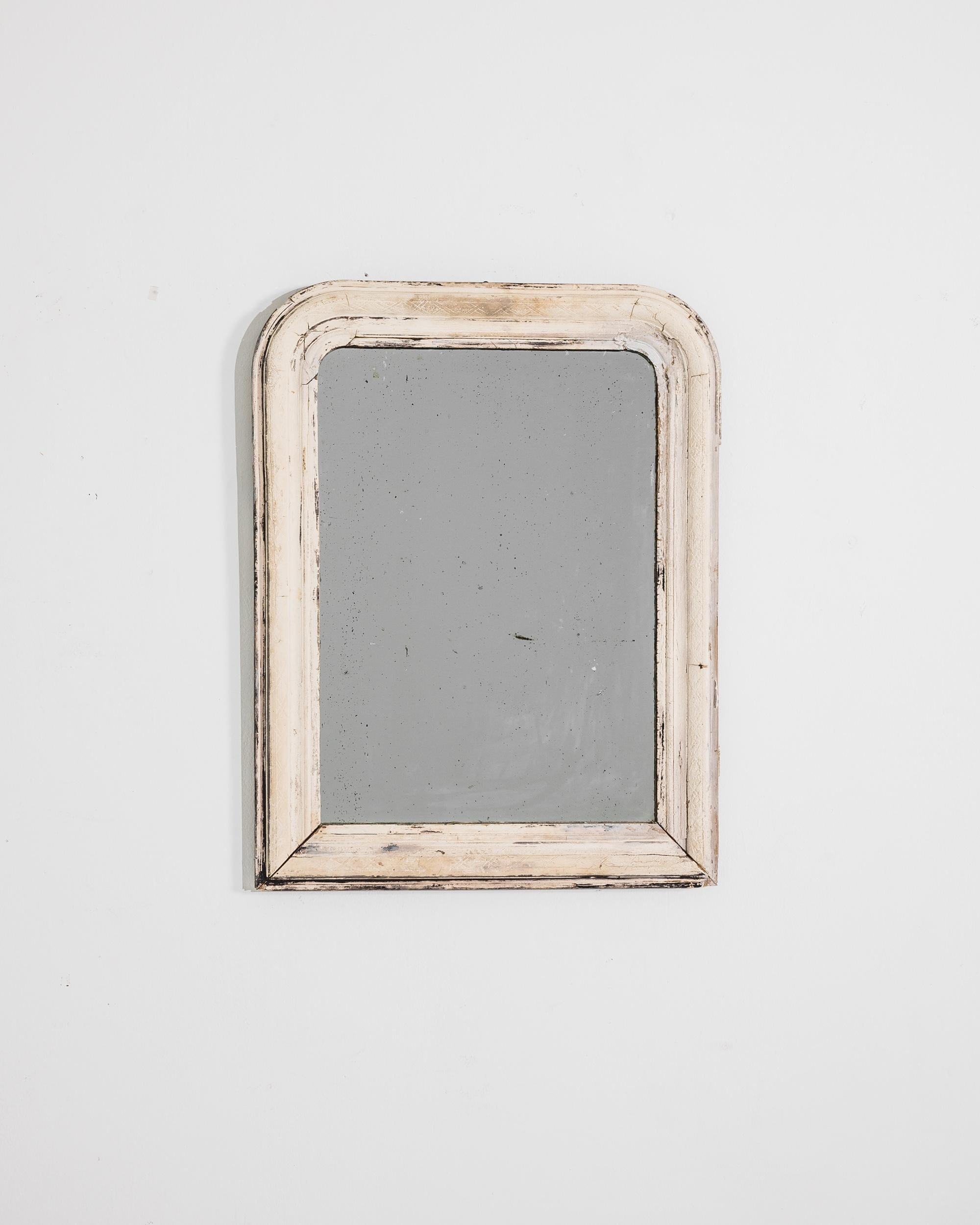 1880s, French, Patinated Wooden Mirror 2