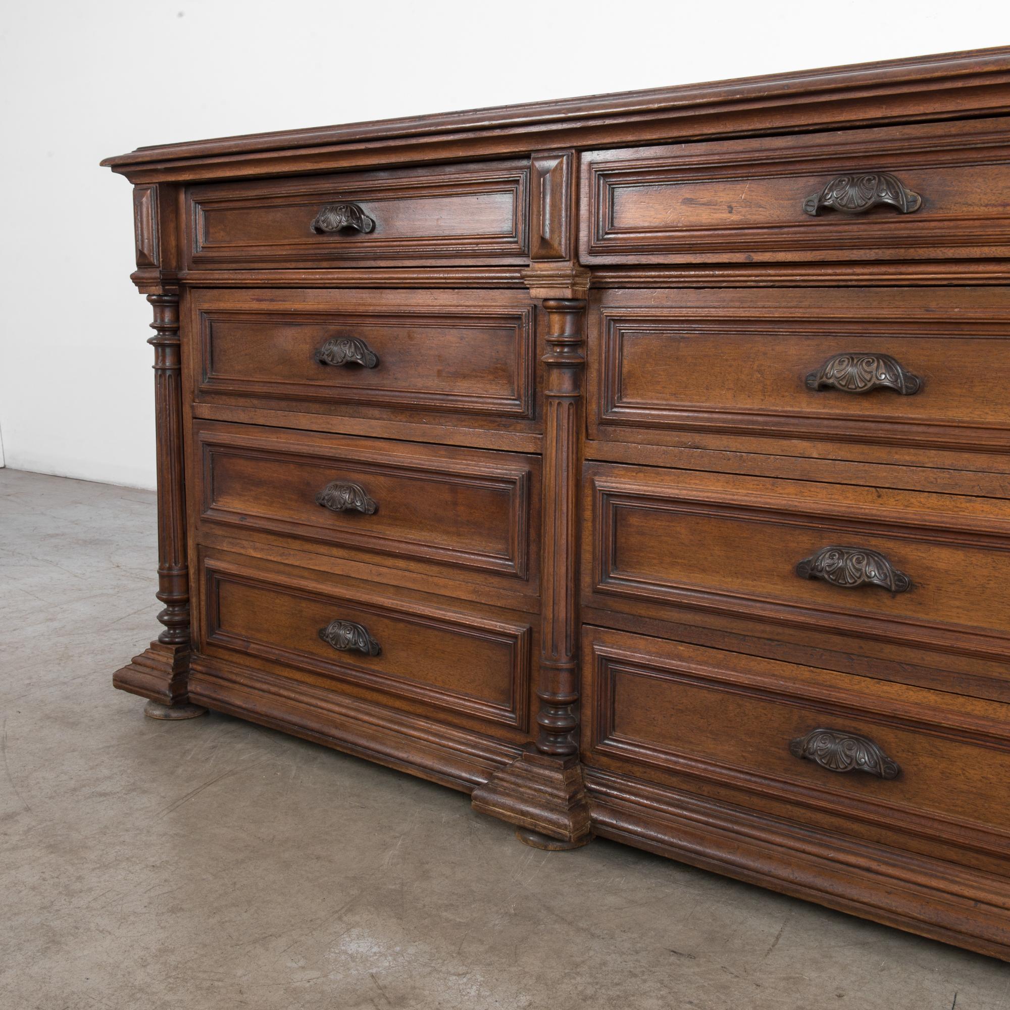 1880s French Provincial Console Drawer Chest 4