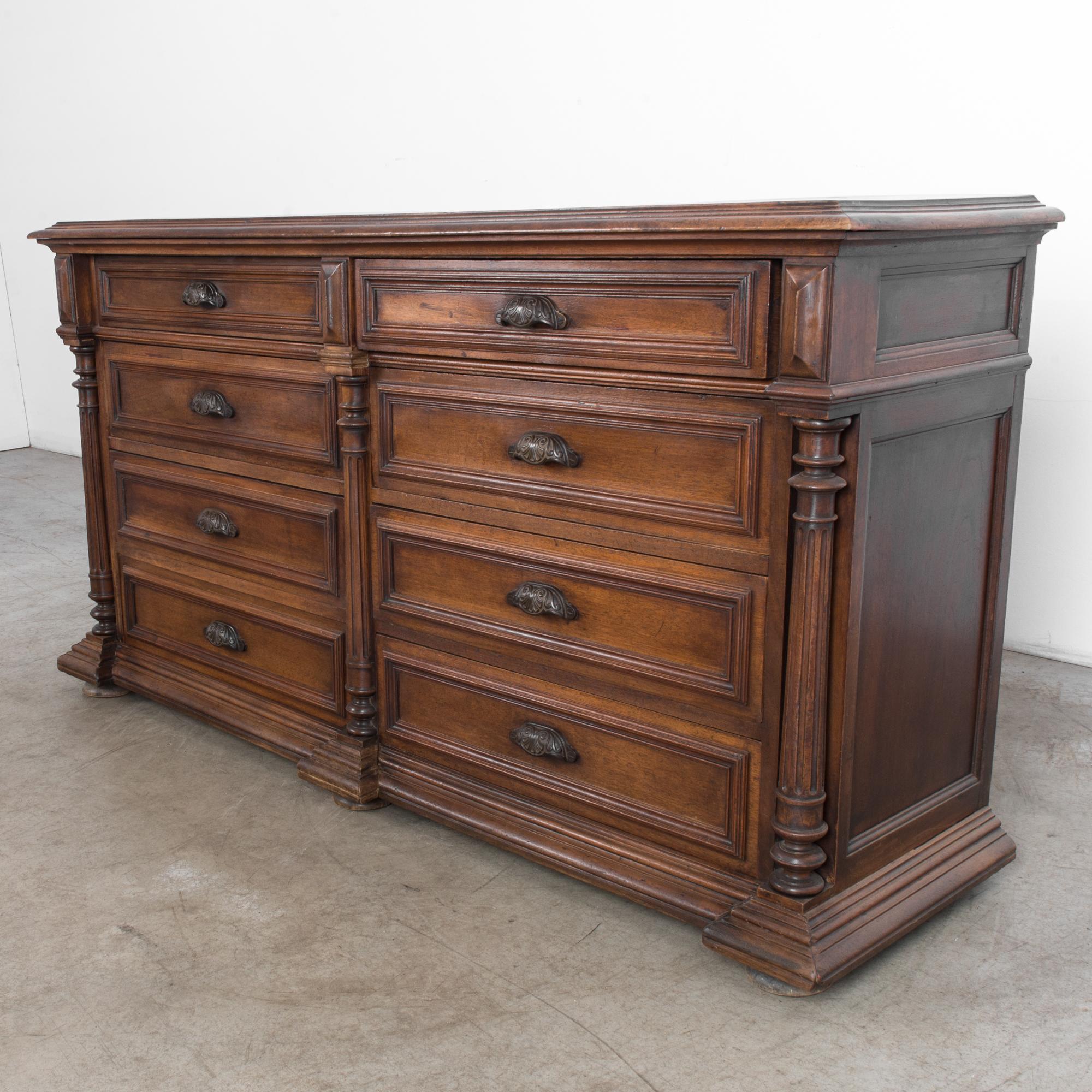 1880s French Provincial Console Drawer Chest 1
