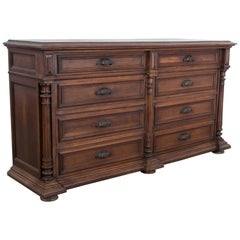 1880s French Provincial Console Drawer Chest