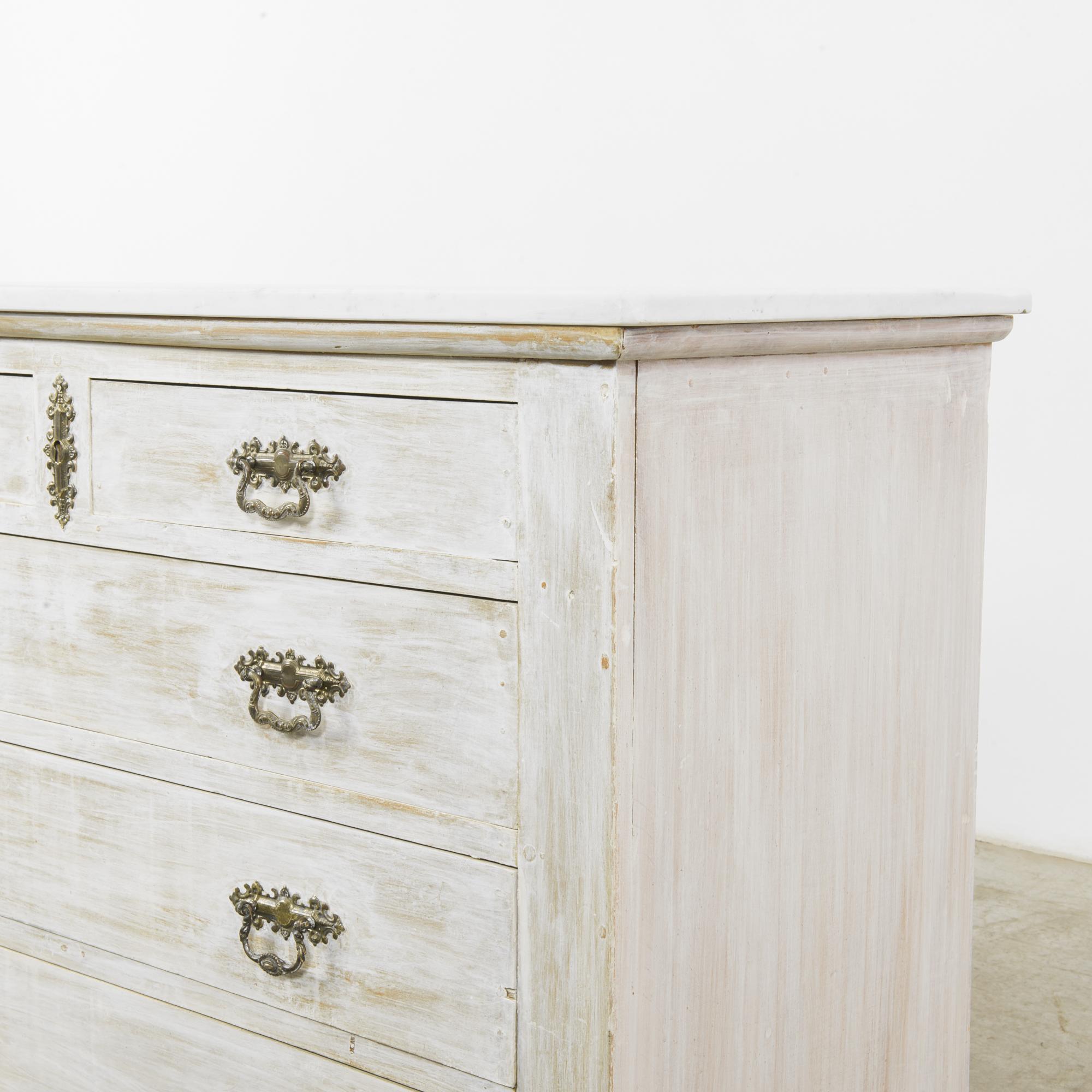 1880s French Provincial Marble Top Commode 2