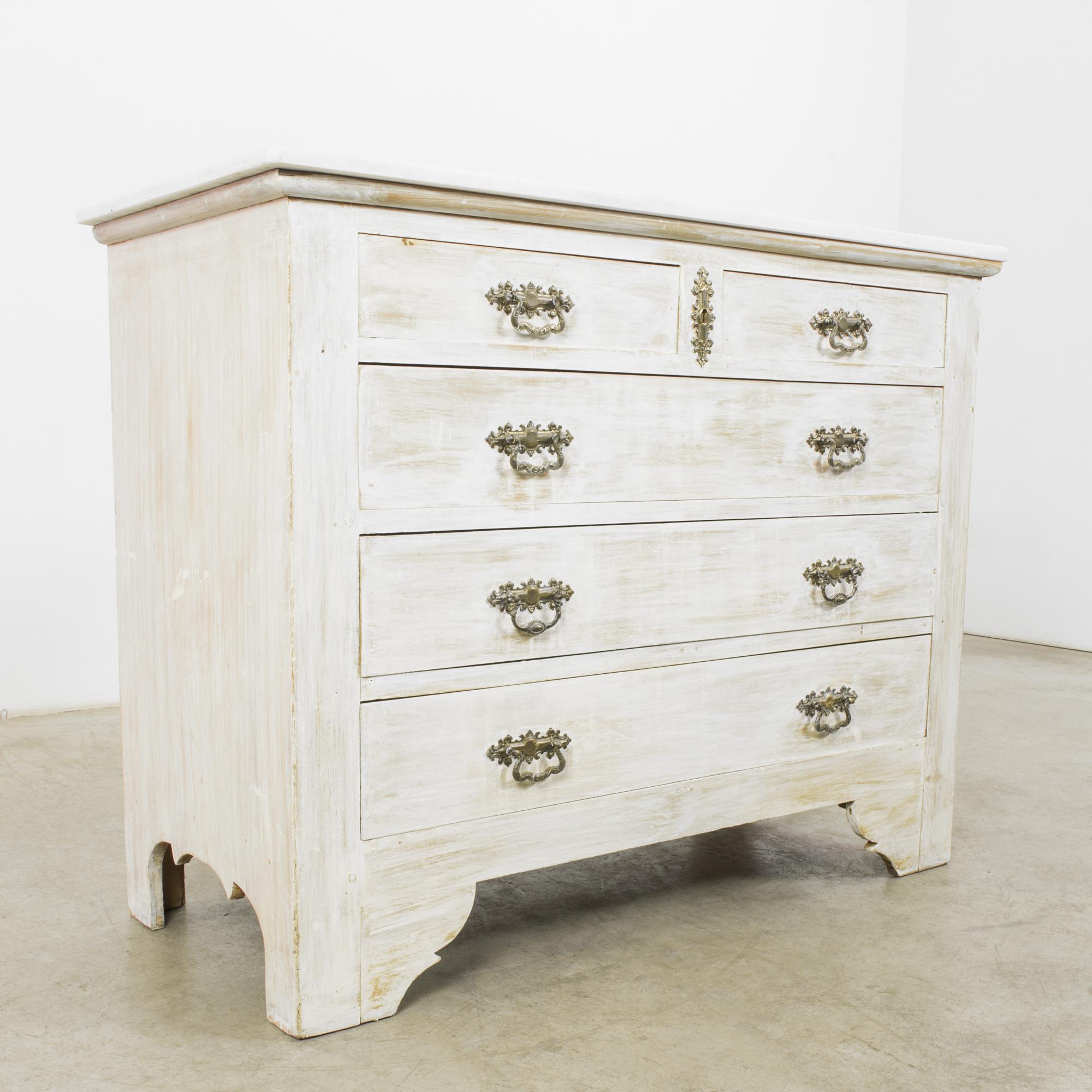 1880s French Provincial Marble Top Commode 3