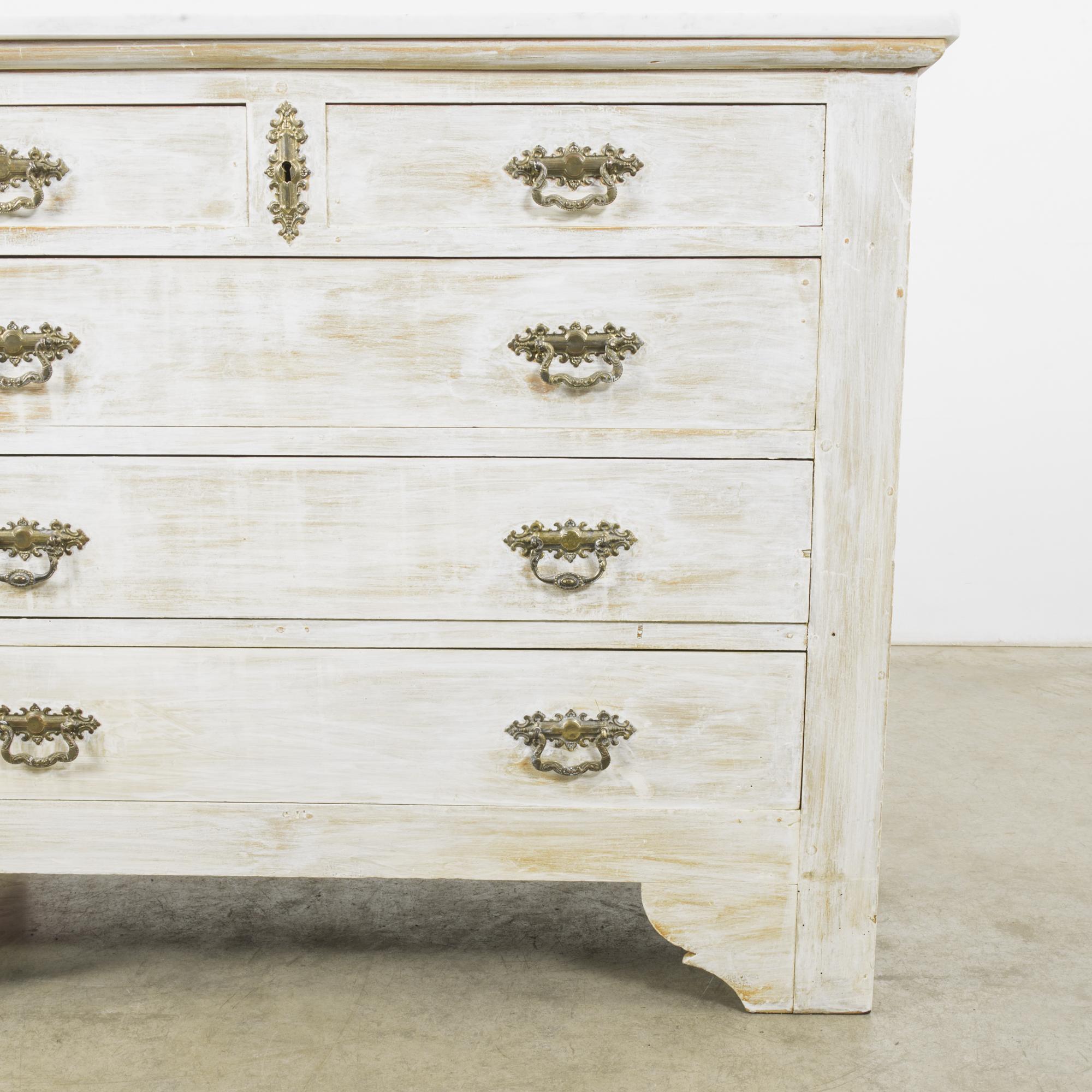 1880s French Provincial Marble Top Commode 4