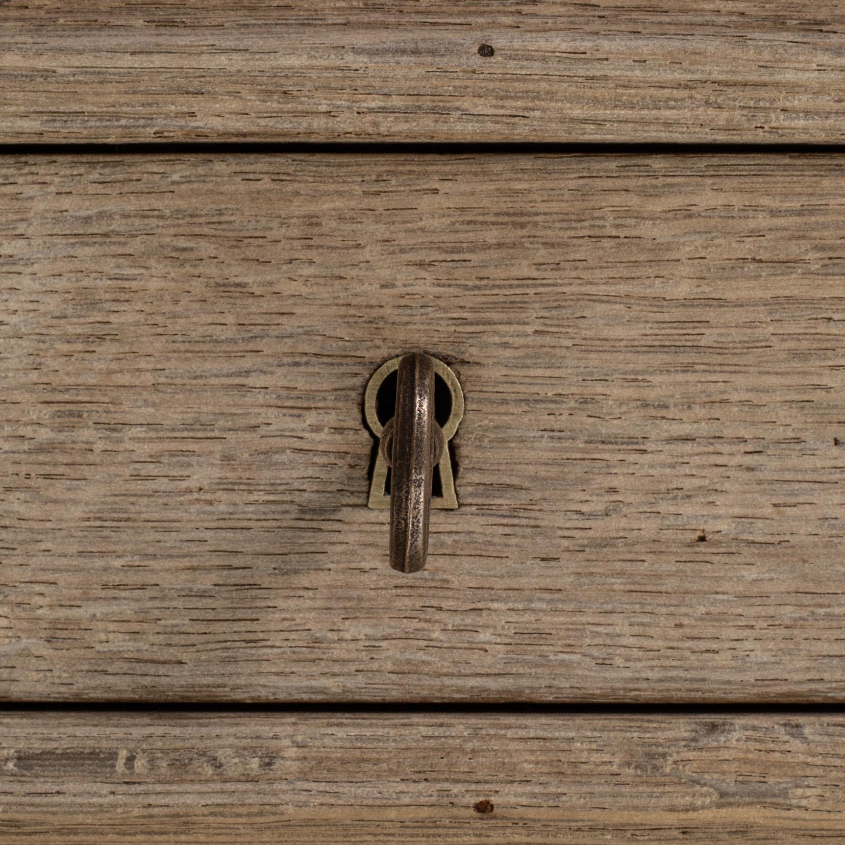 1880s French Provincial Oak Vitrine en venta 11