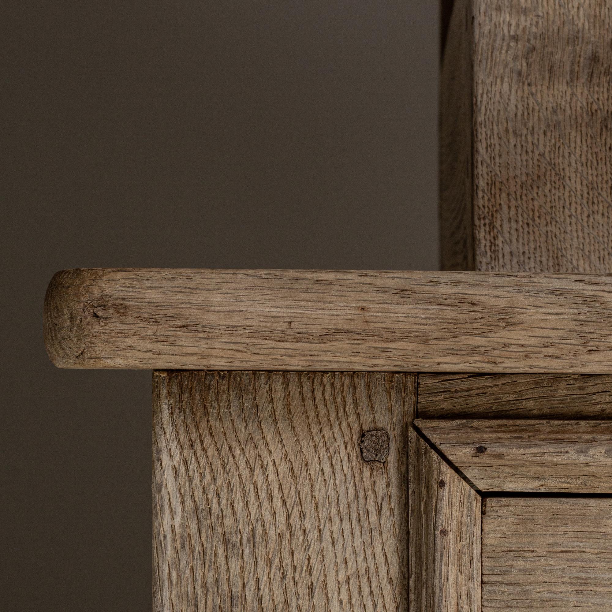 1880s French Provincial Oak Vitrine Francés en venta