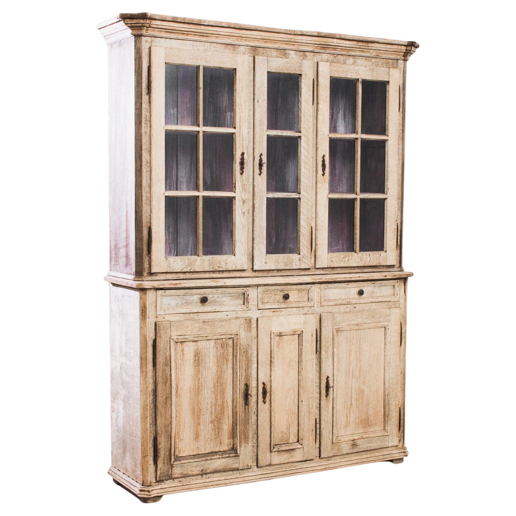 1880s French Provincial Oak Vitrine