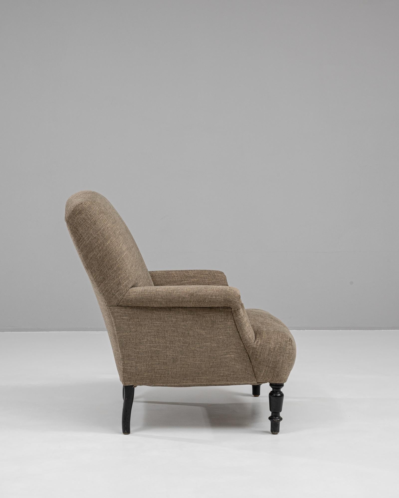 1880s French Upholstered Armchair In Good Condition In High Point, NC