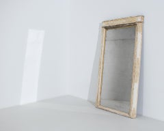 1880s French White Ornate Wall Mirror