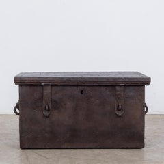 1880s French Wood and Metal Trunk