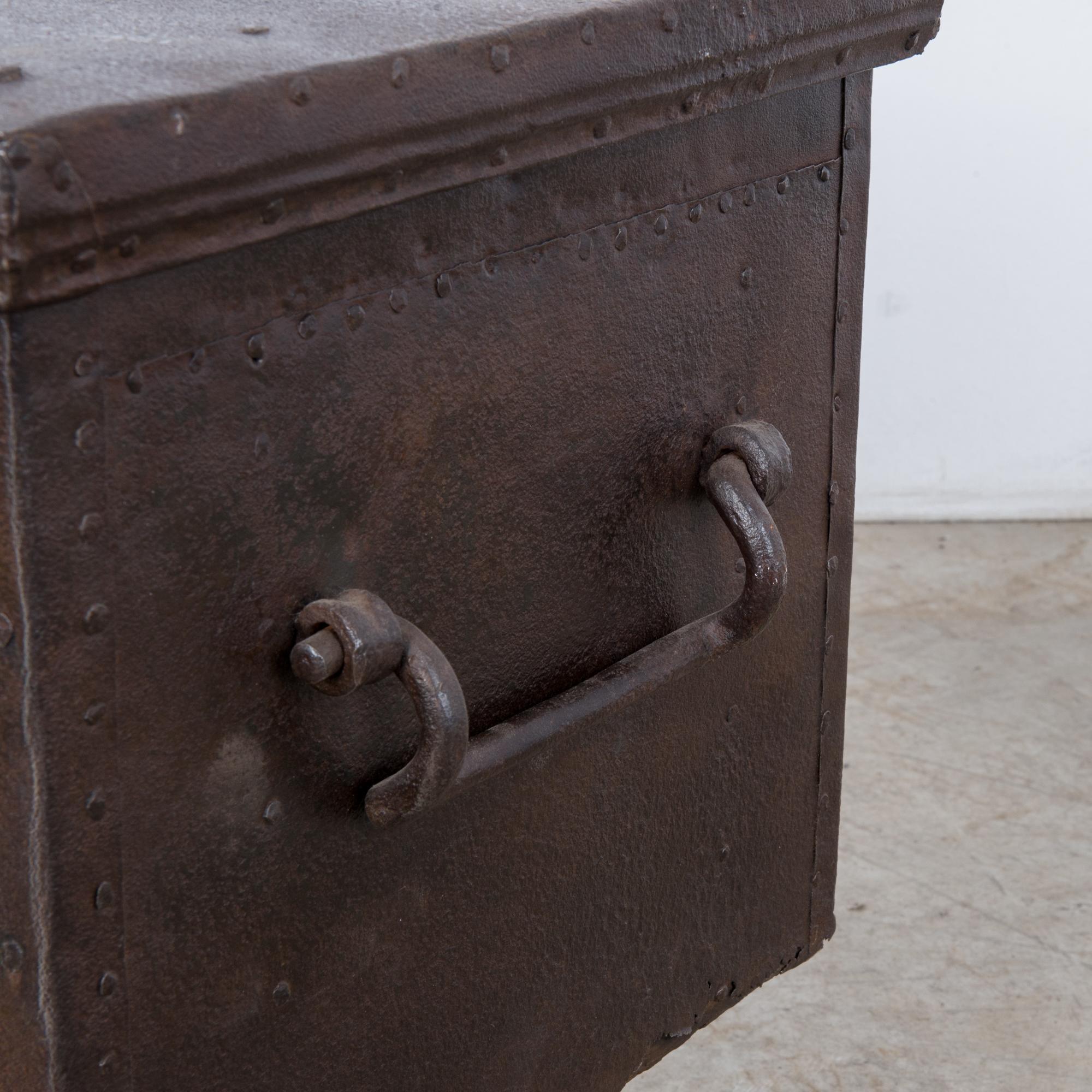 1880s French Wood and Metal Trunk 2