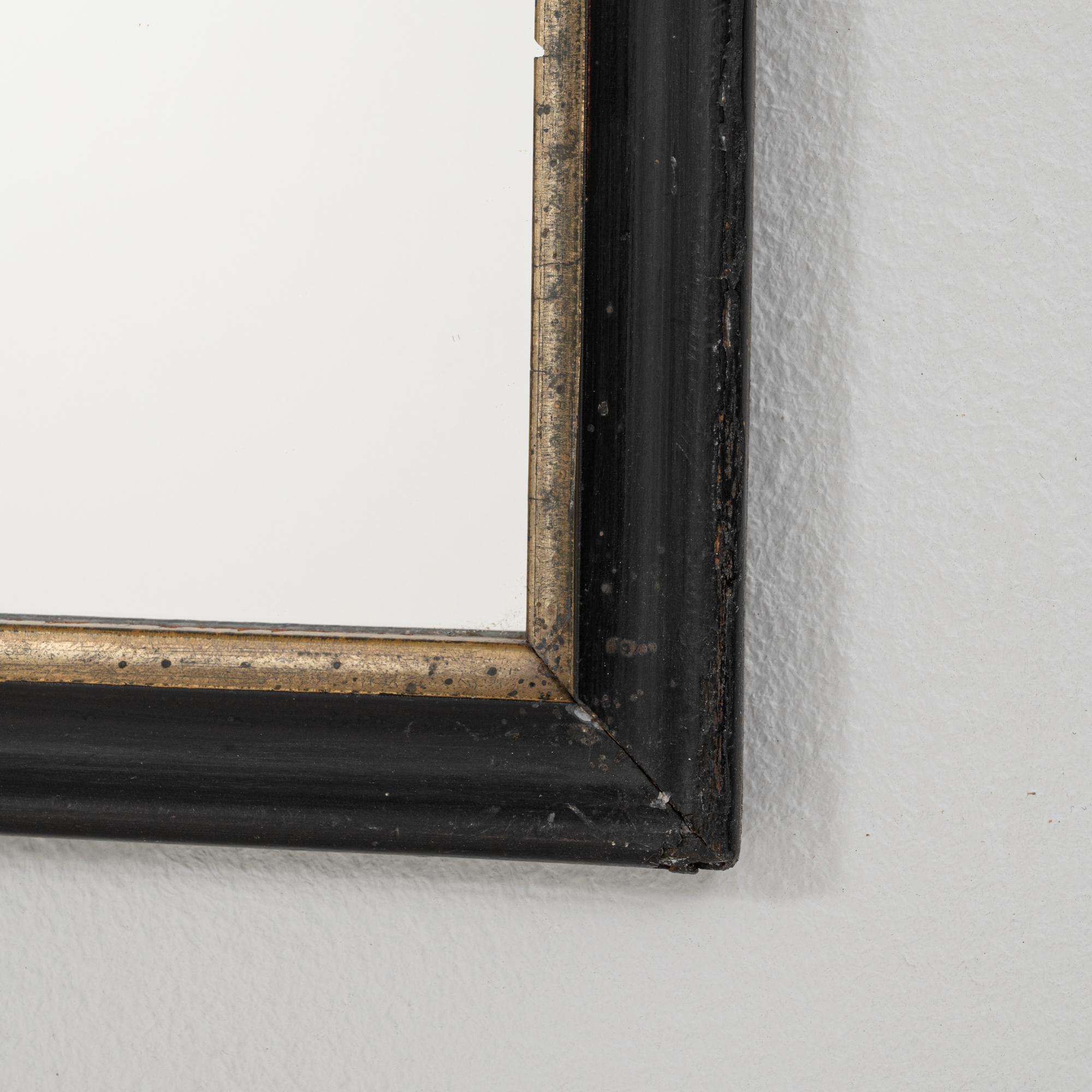 Miroir en bois français des années 1880 patiné noir en vente 5