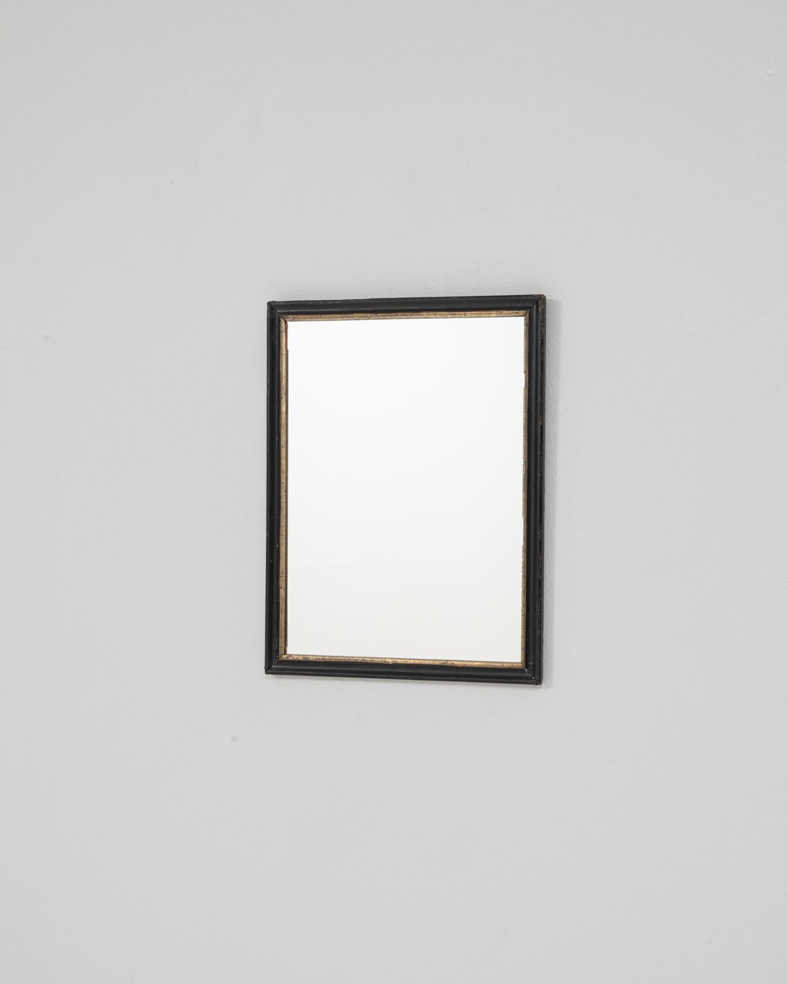 Verre Miroir en bois français des années 1880 patiné noir en vente