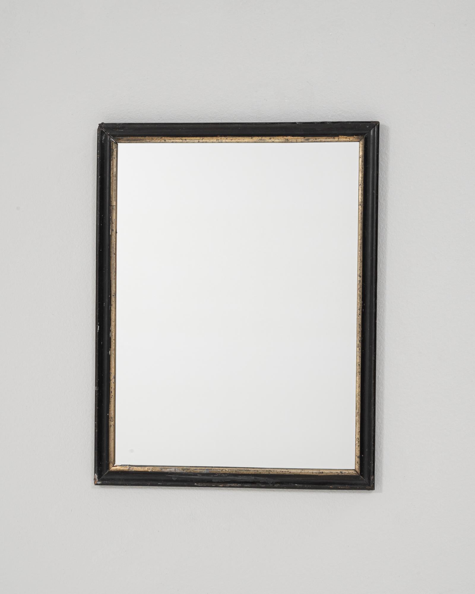 Verre Miroir en bois français des années 1880 patiné noir en vente