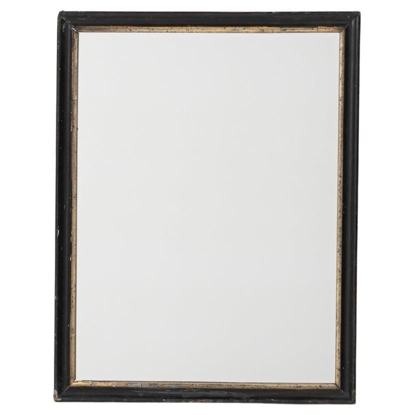 Miroir en bois français des années 1880 patiné noir