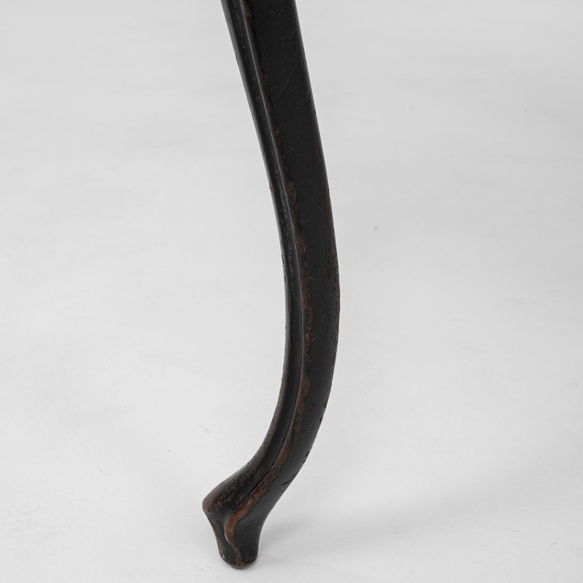 1880s French Wood Black Patinated Side Table For Sale 11