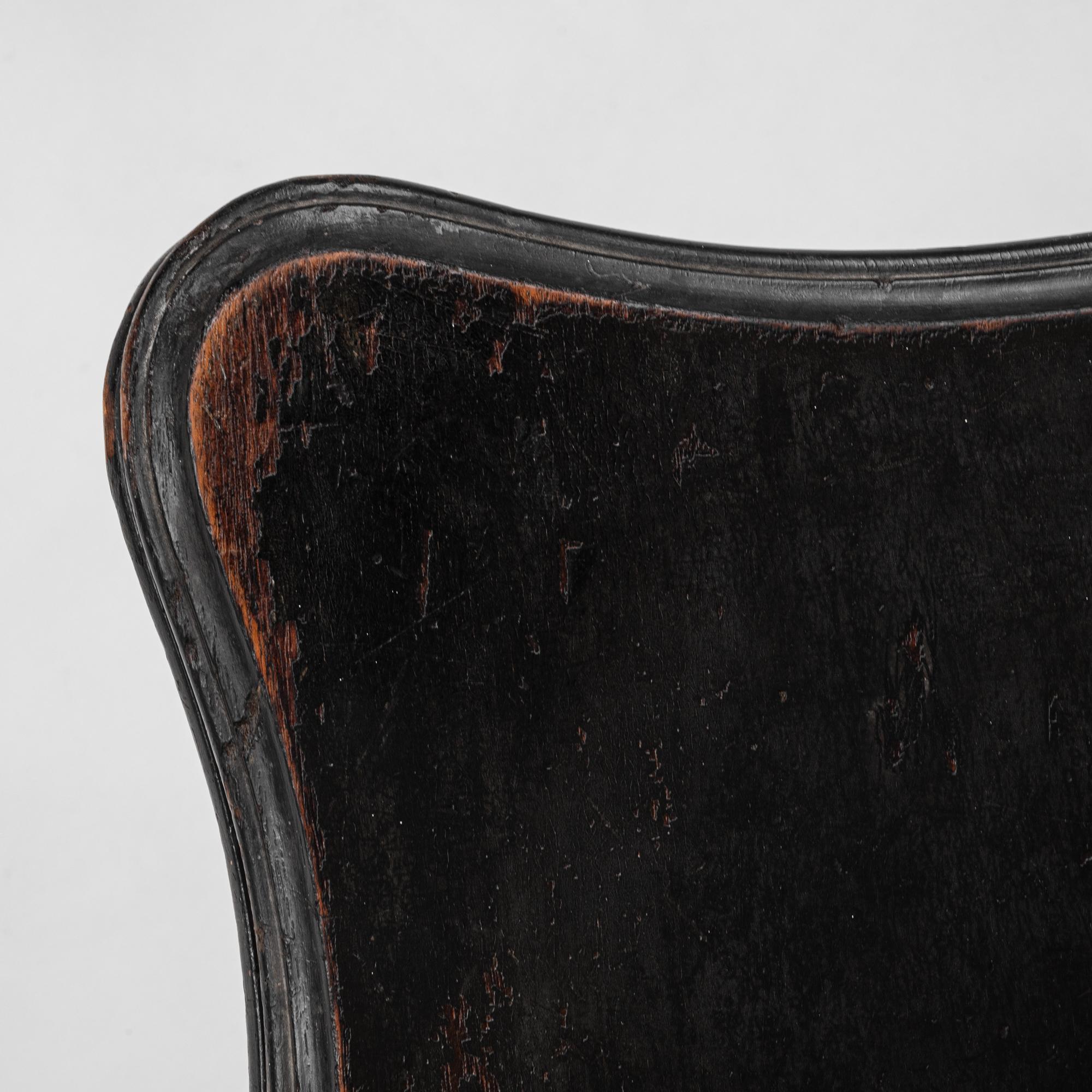 1880s French Wood Black Patinated Side Table For Sale 12