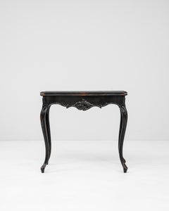 1880s French Wood Black Patinated Side Table