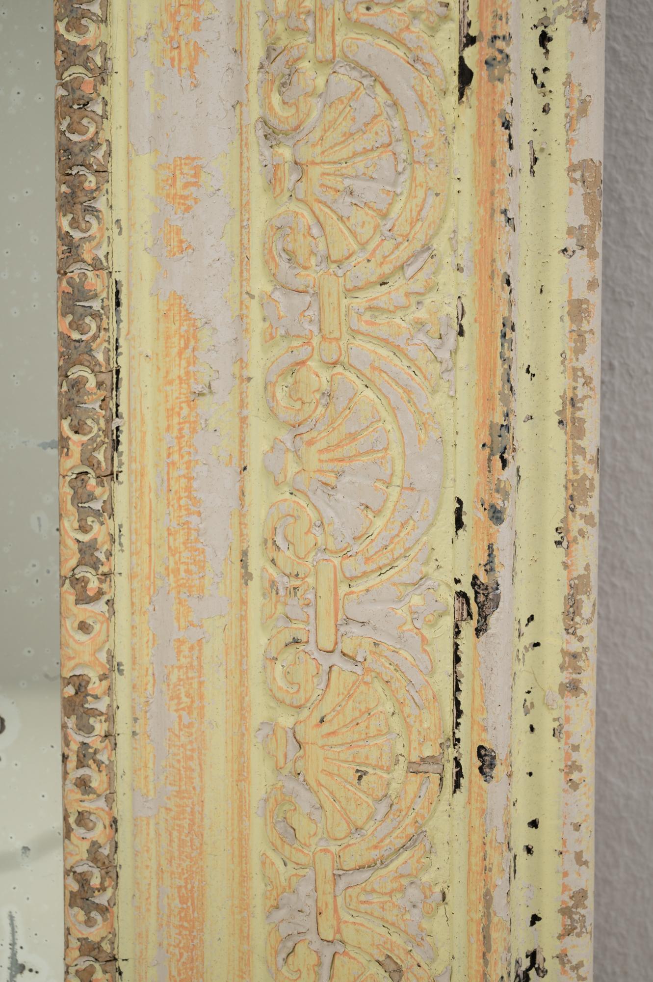 1880s Französisch Wood Patinated Spiegel im Angebot 5