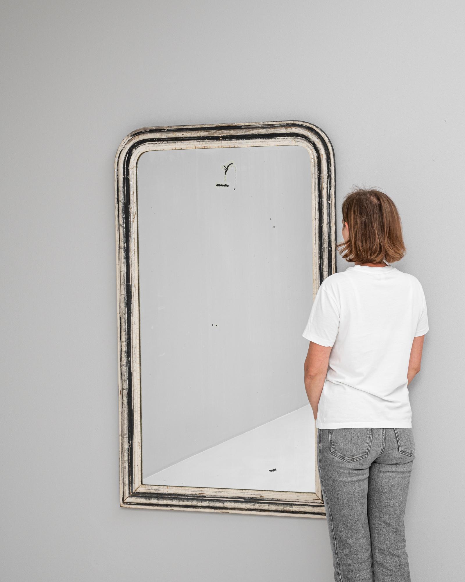 Patiné Miroir en bois patiné français des années 1880 en vente