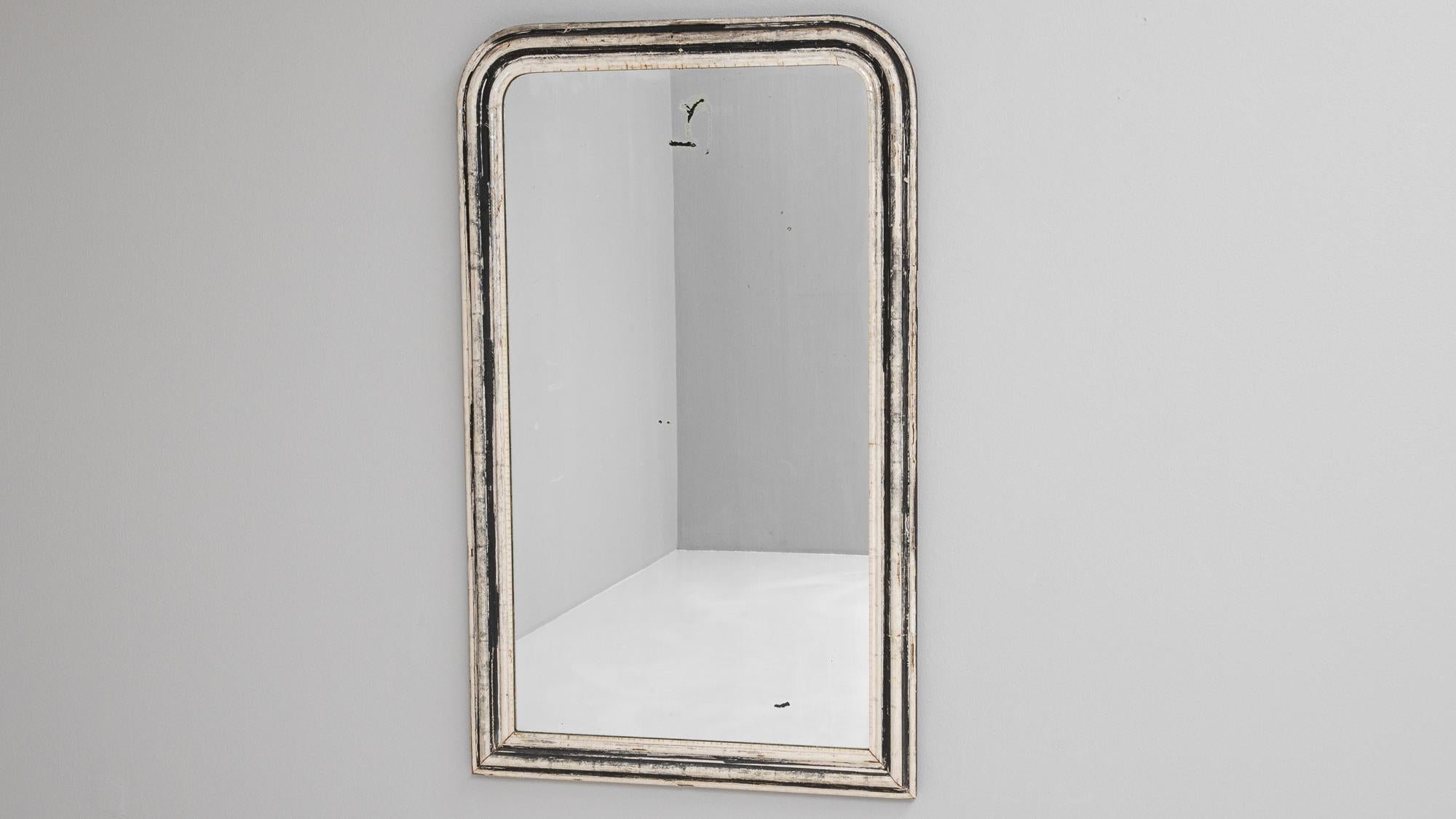 Bois Miroir en bois patiné français des années 1880 en vente