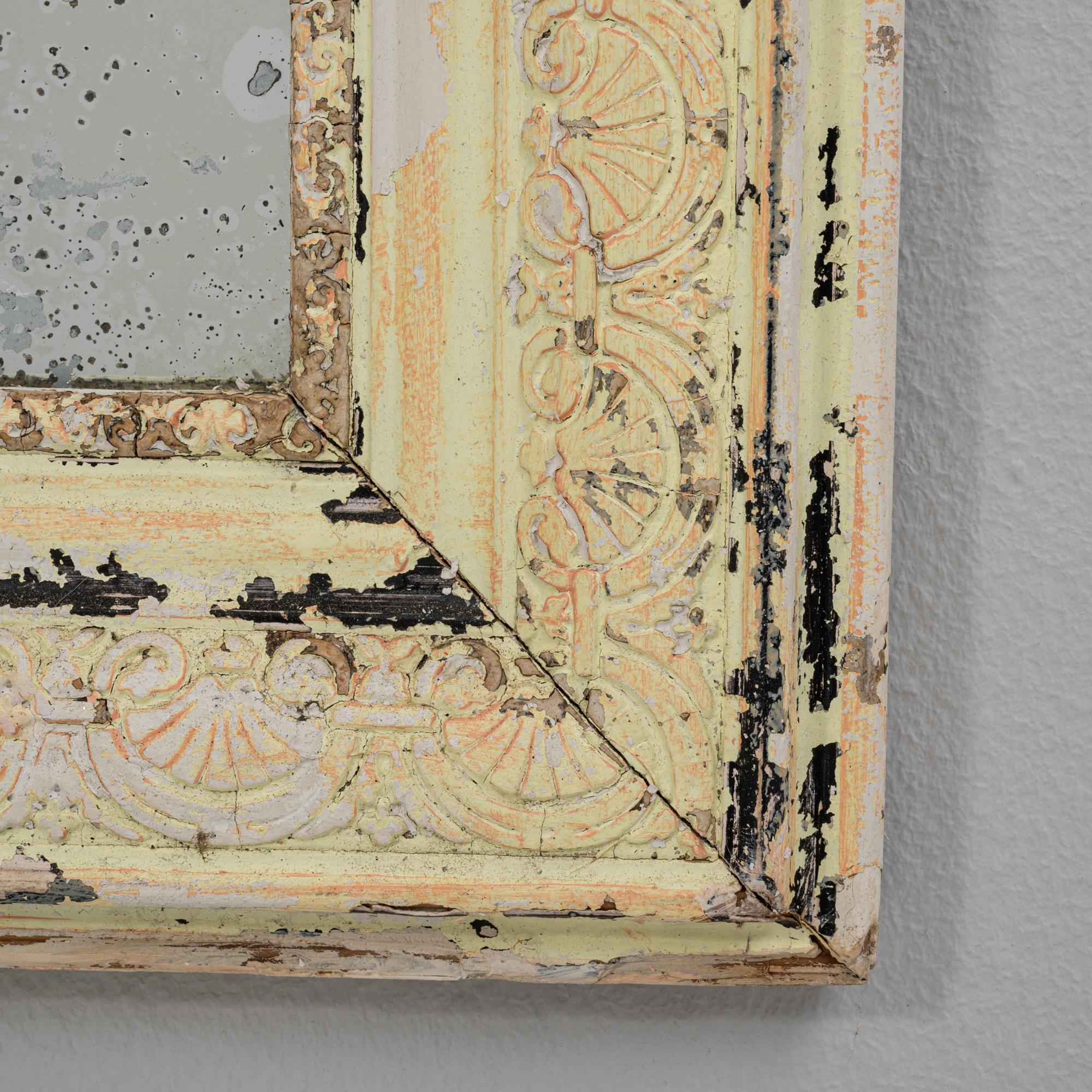 1880s Französisch Wood Patinated Spiegel im Angebot 4