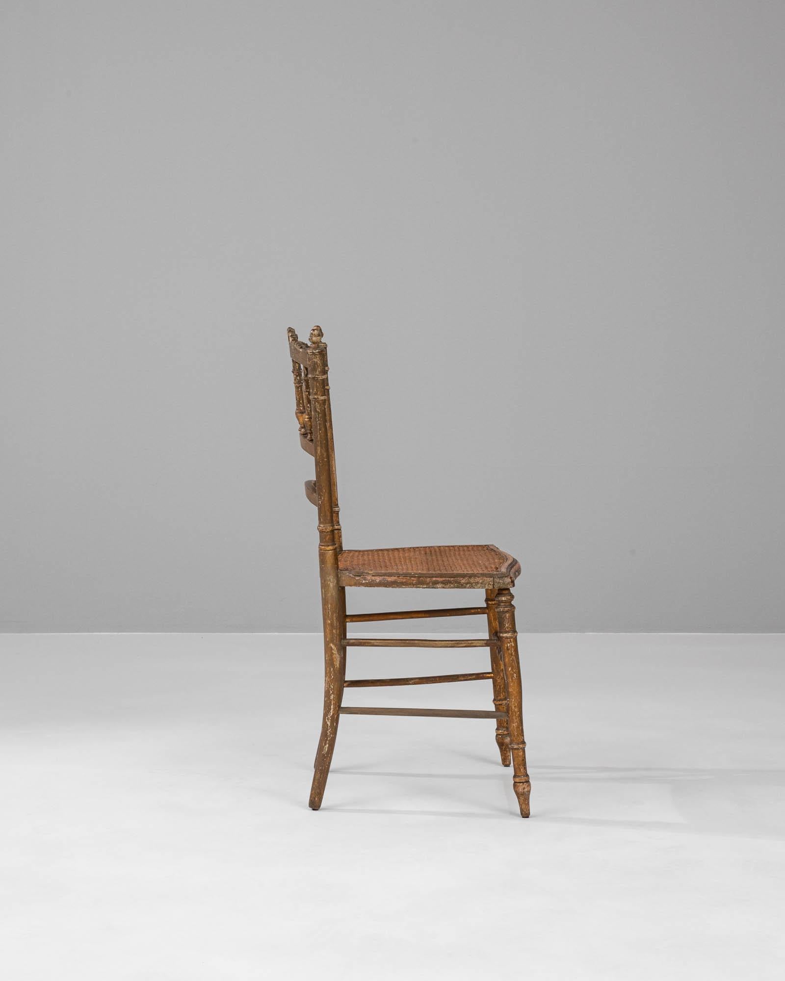 1880s French Wooden Chair For Sale 1