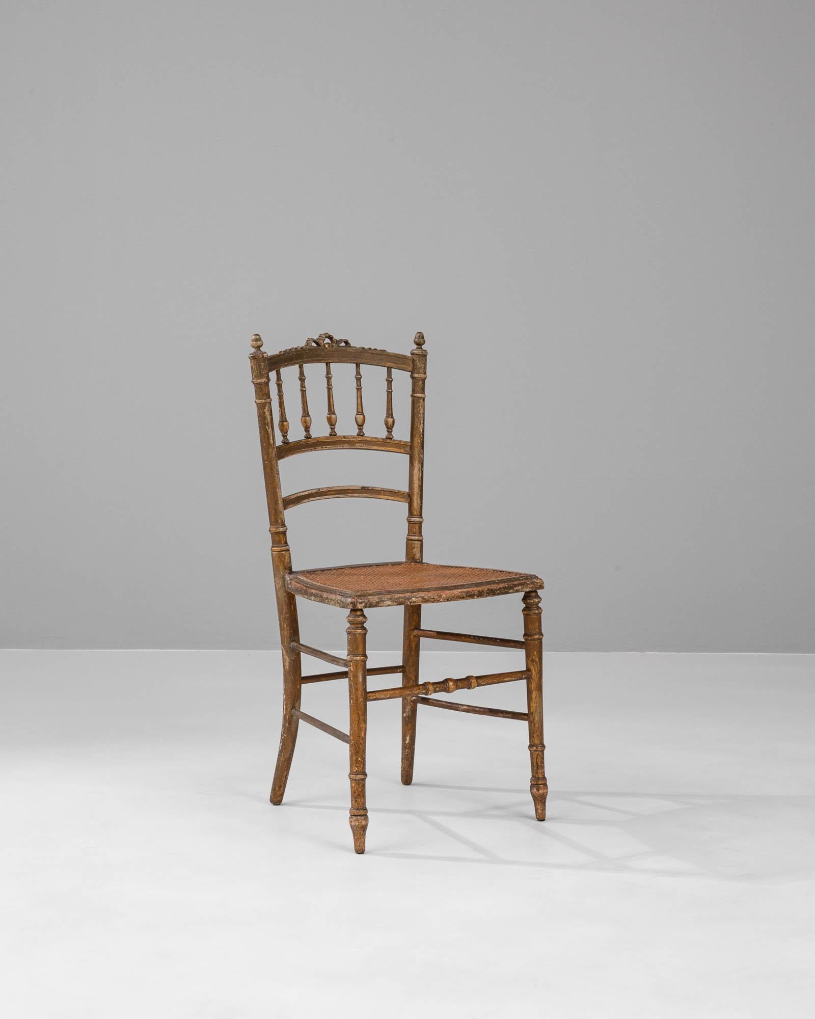 1880s French Wooden Chair For Sale 5