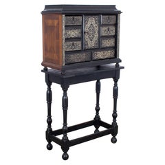 Antique 1880s French Wooden Chest of Drawers on Stand