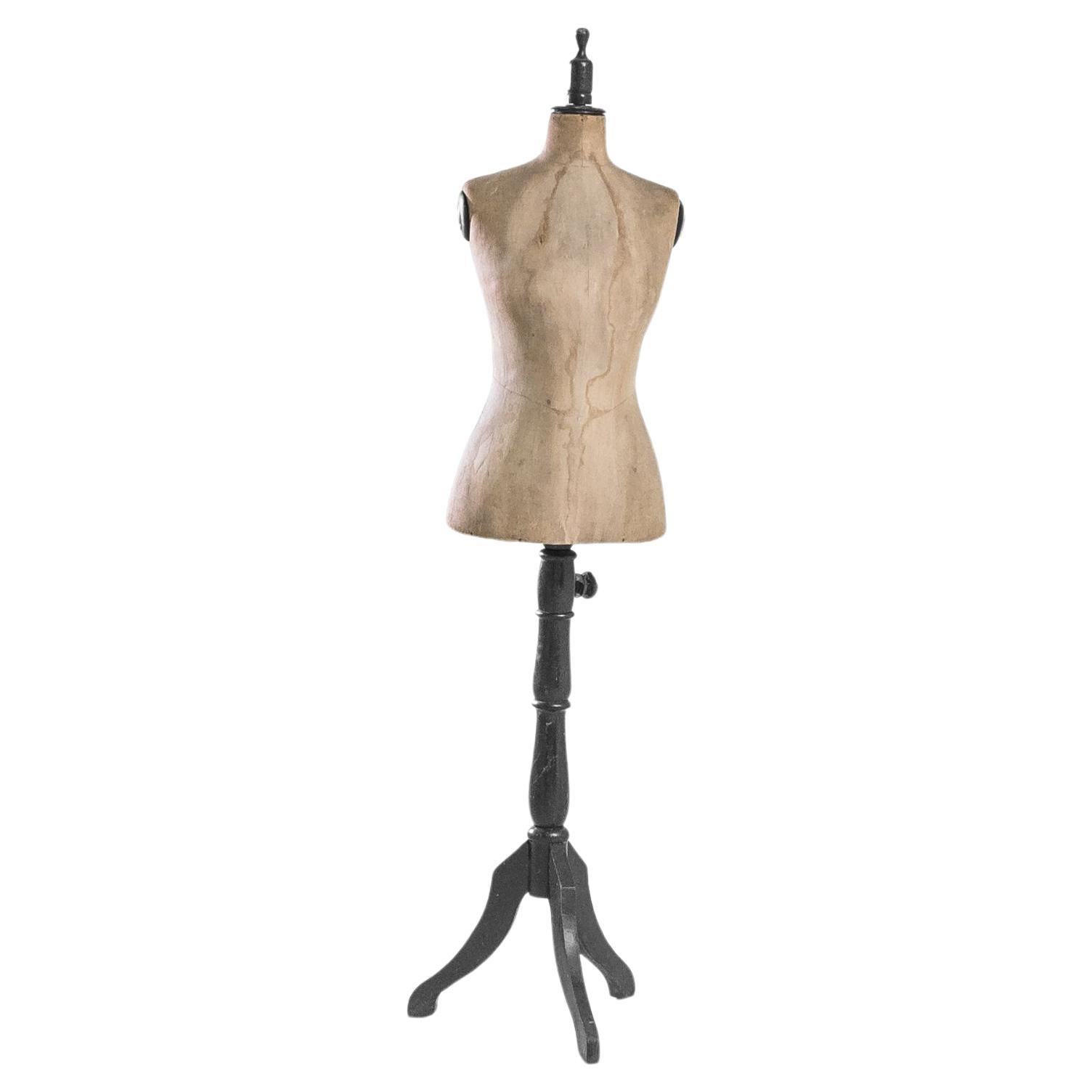 1880s French Wooden Mannequin For Sale