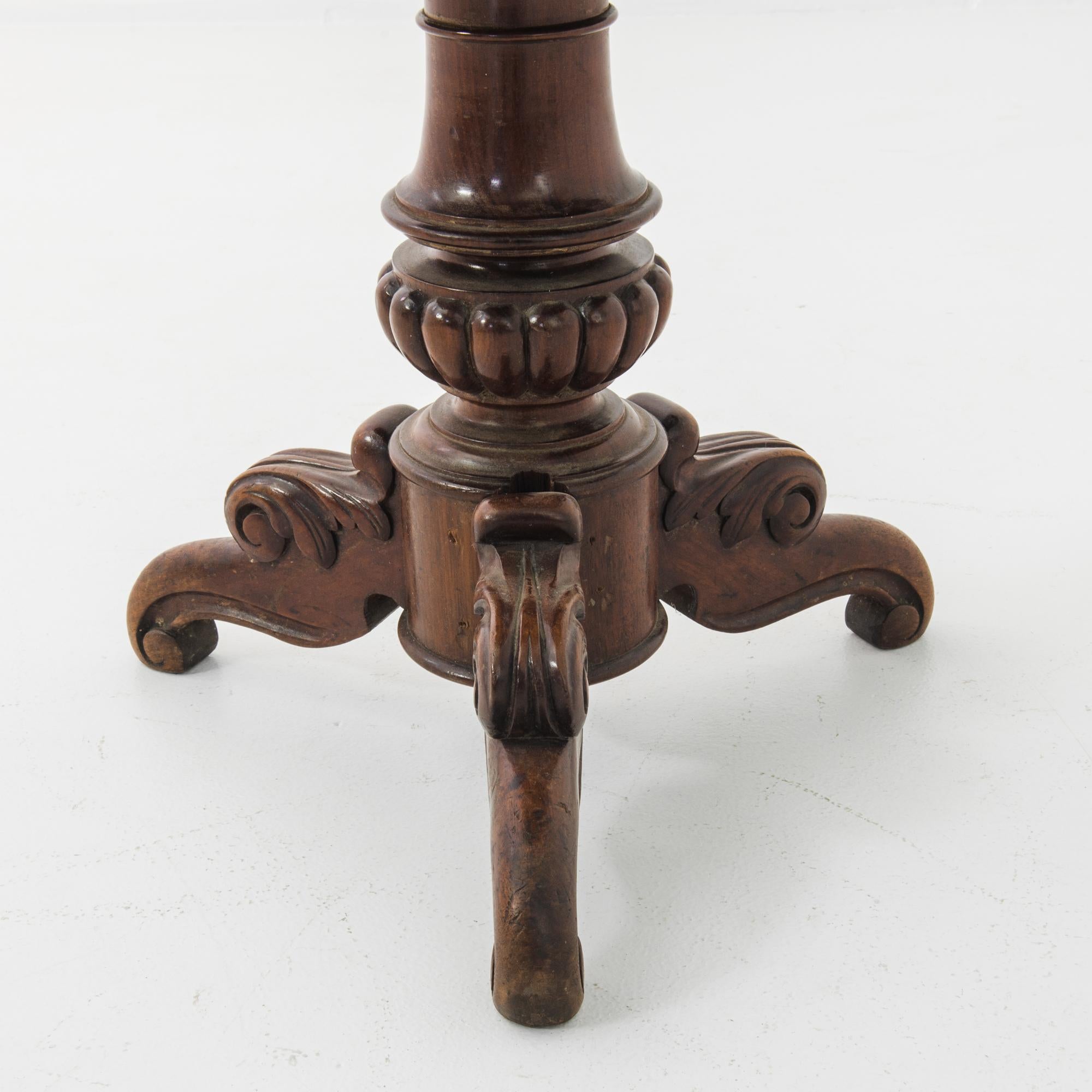 19th Century 1880s French Wooden Screw Top Stool