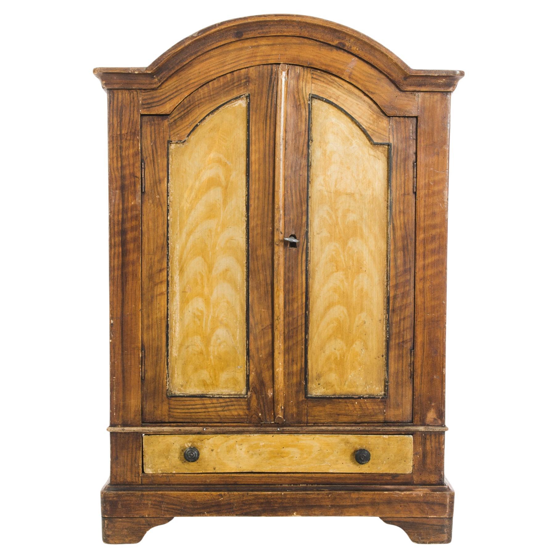 1880s French Wooden Small Cabinet