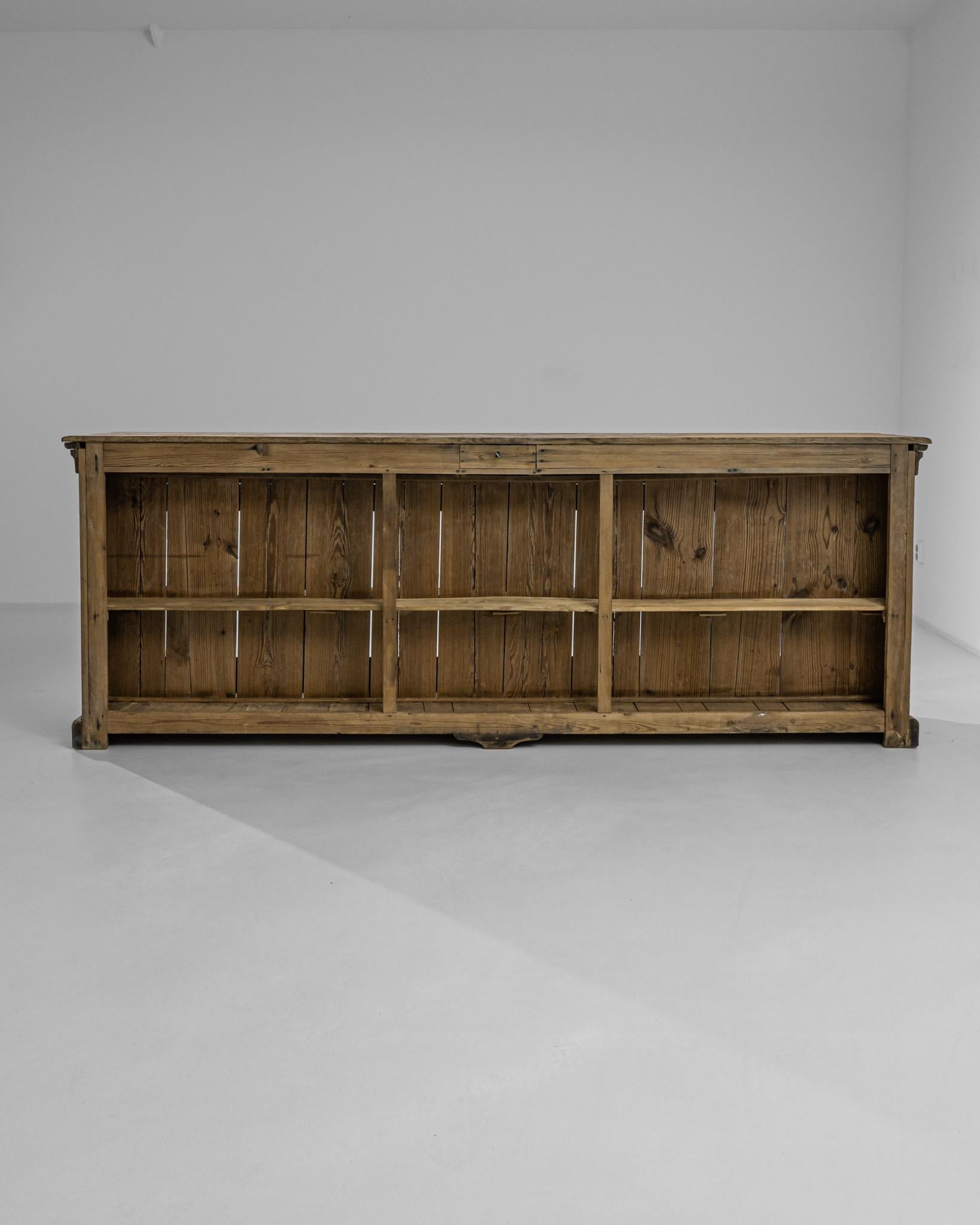 1880s French Wooden Vitrine Counter 2