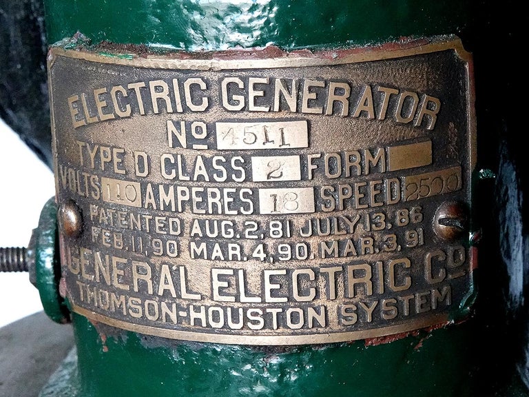 Copper 1880s General Electric Generator For Sale
