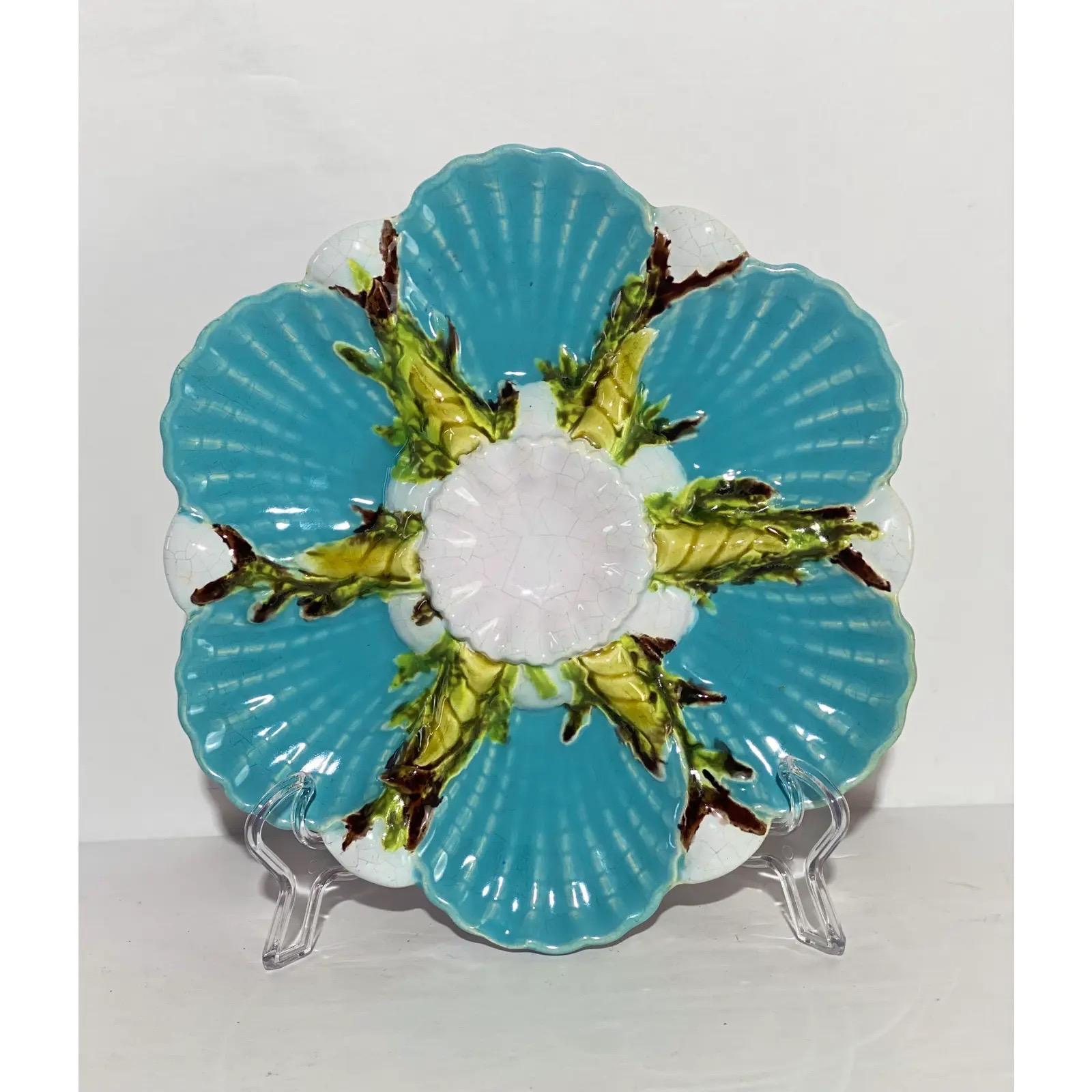 Unknown 1880s George Jones Majolica Oyster Plate