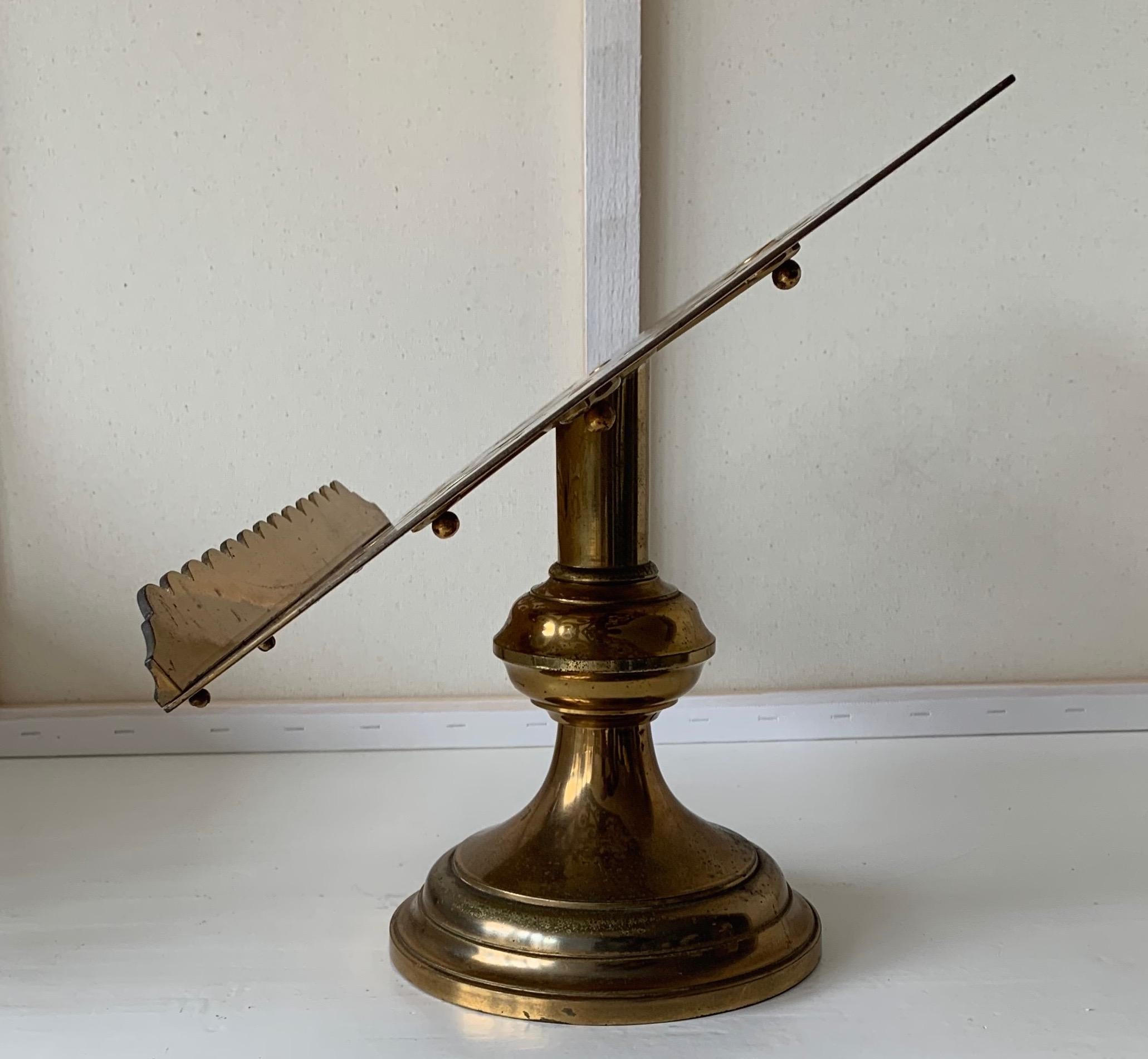English 1880s Gothic Revival Bronze & Brass Table Lectern Bible Stand by Jones & Willis