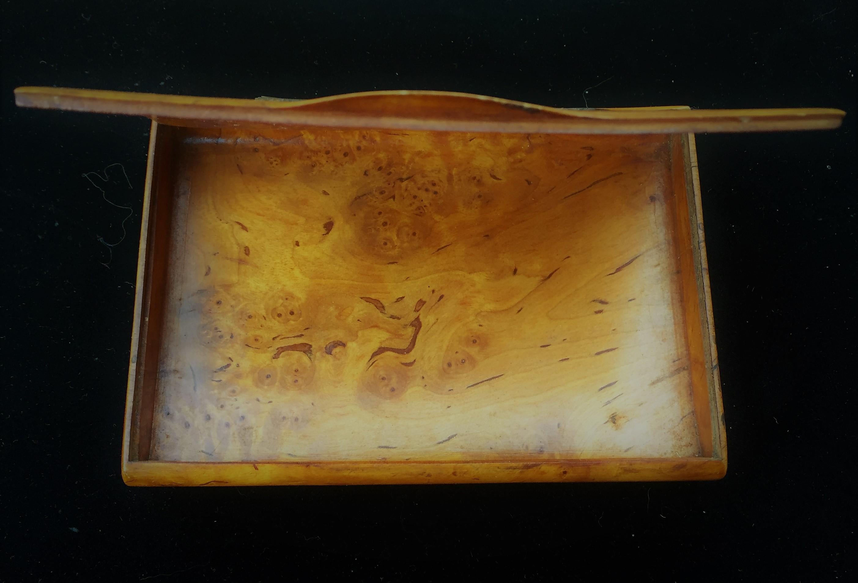 1880s Imperial Russian Faberge Romanov Burl Wood Presentation Cigarette Case 4