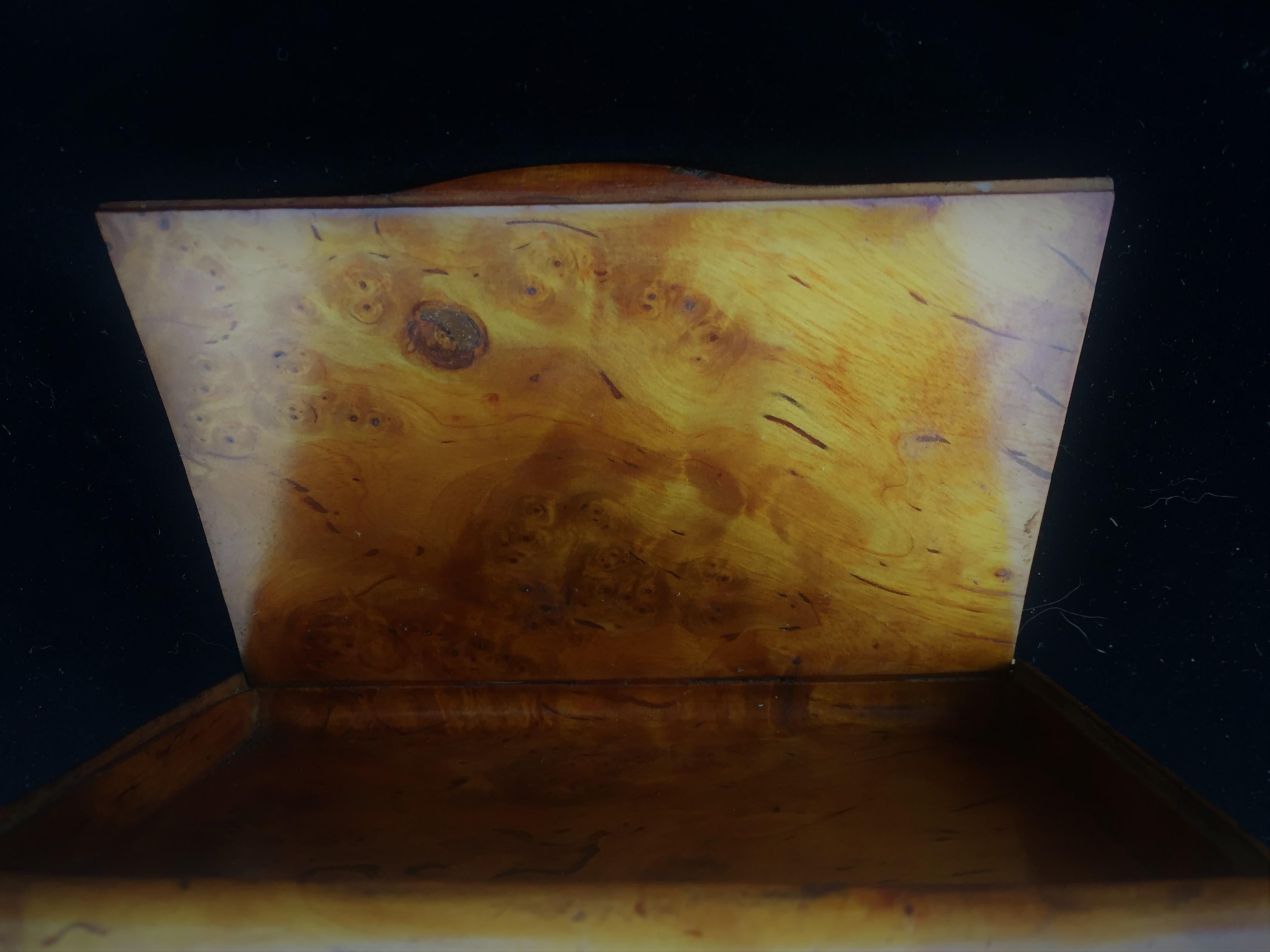 1880s Imperial Russian Faberge Romanov Burl Wood Presentation Cigarette Case 5