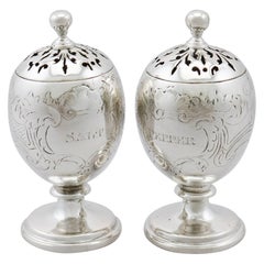 1880s Indian Silver Salt and Pepper