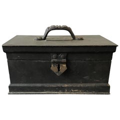 Antique 1880s Iron Cash Box