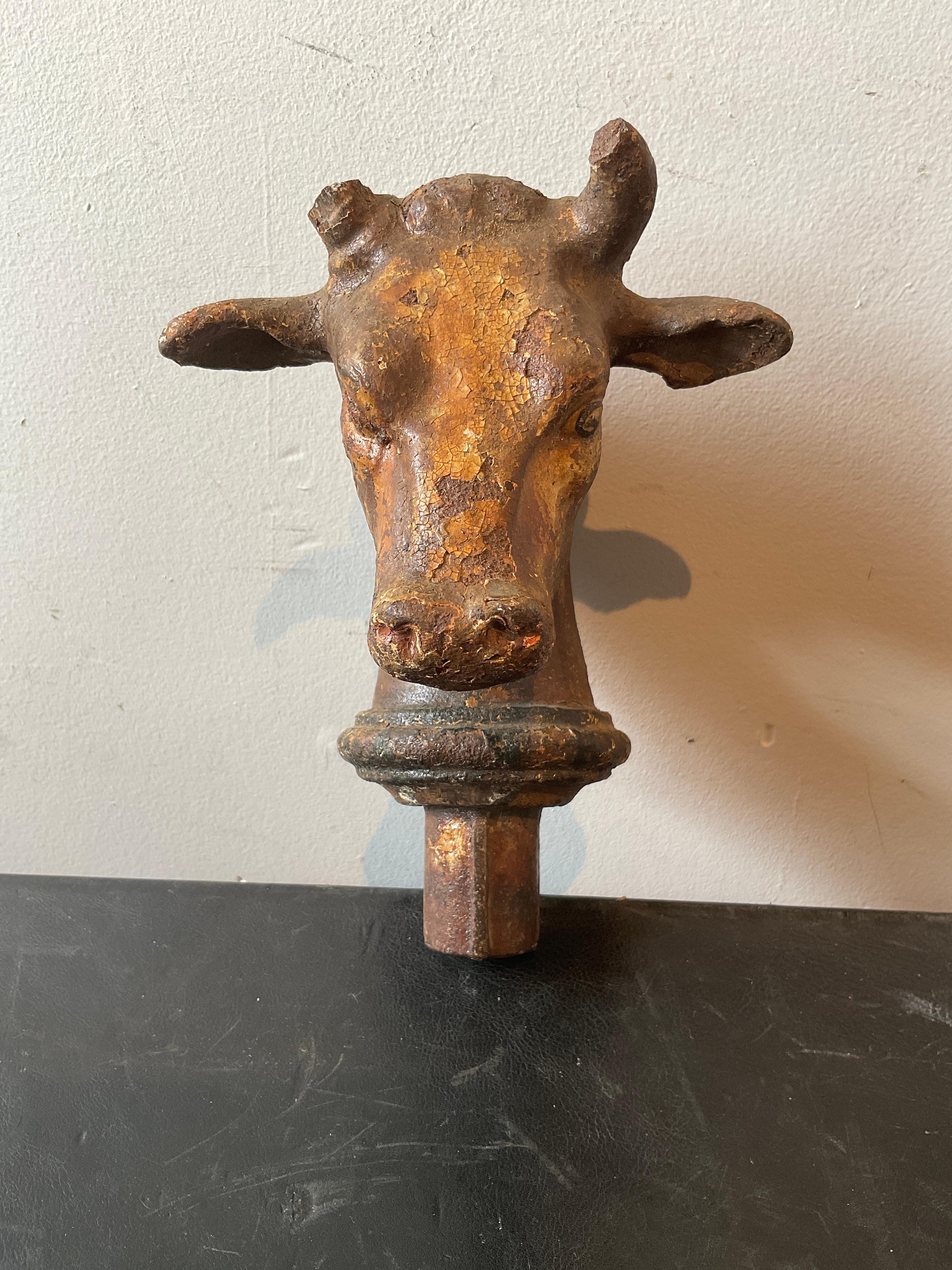 Fine XIX secolo Posto di aggancio per mucche in ferro del 1880 in vendita