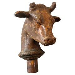 Antique 1880s Iron Cow Hitching Post
