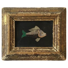 1880s Italian Marble Mosaic Fish