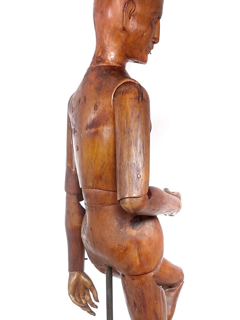 Life Size 1880s Italian Wood Mannequin For Sale at 1stdibs
