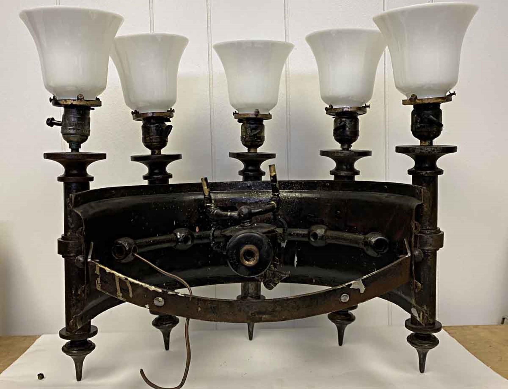 Gothic Cast Iron Castle Sconce 5 Torch Lights Quantity Available 3