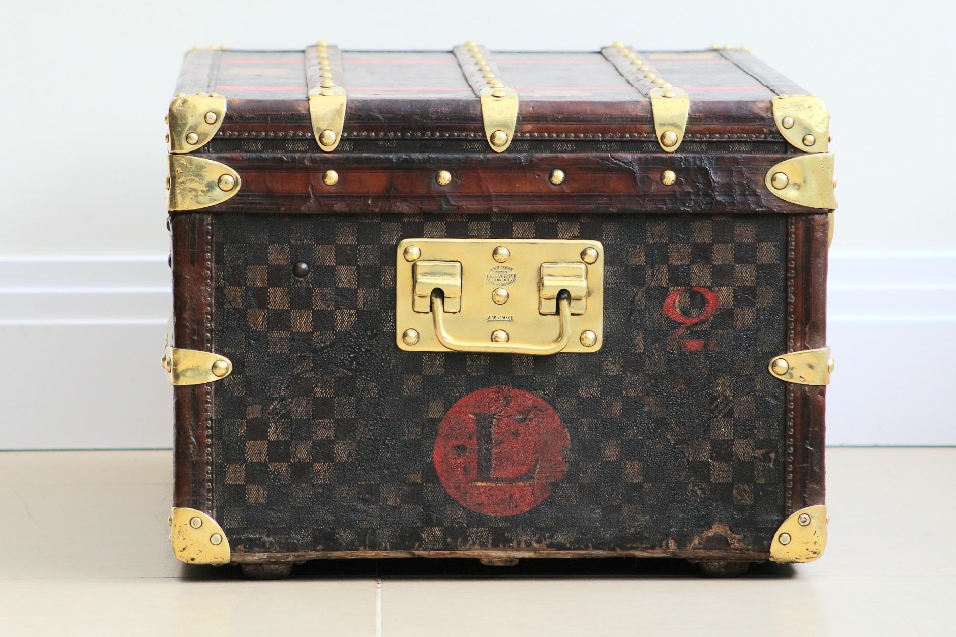 1880s Louis Vuitton Cabin Trunk Finished in Damier Canvas For Sale 2