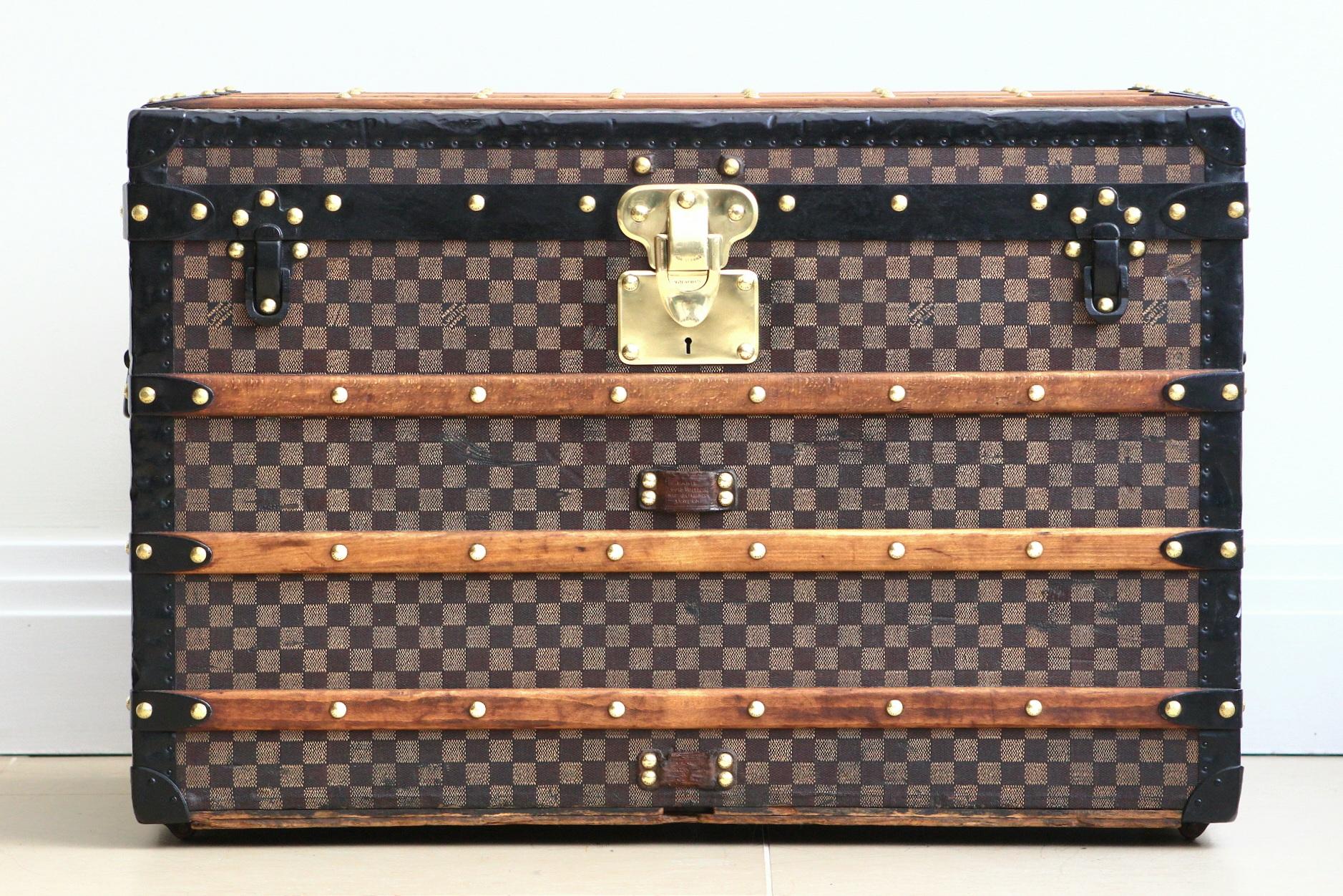 Louis Vuitton Courier-Koffer aus Damier-Leinwand von 1880 im Angebot 8