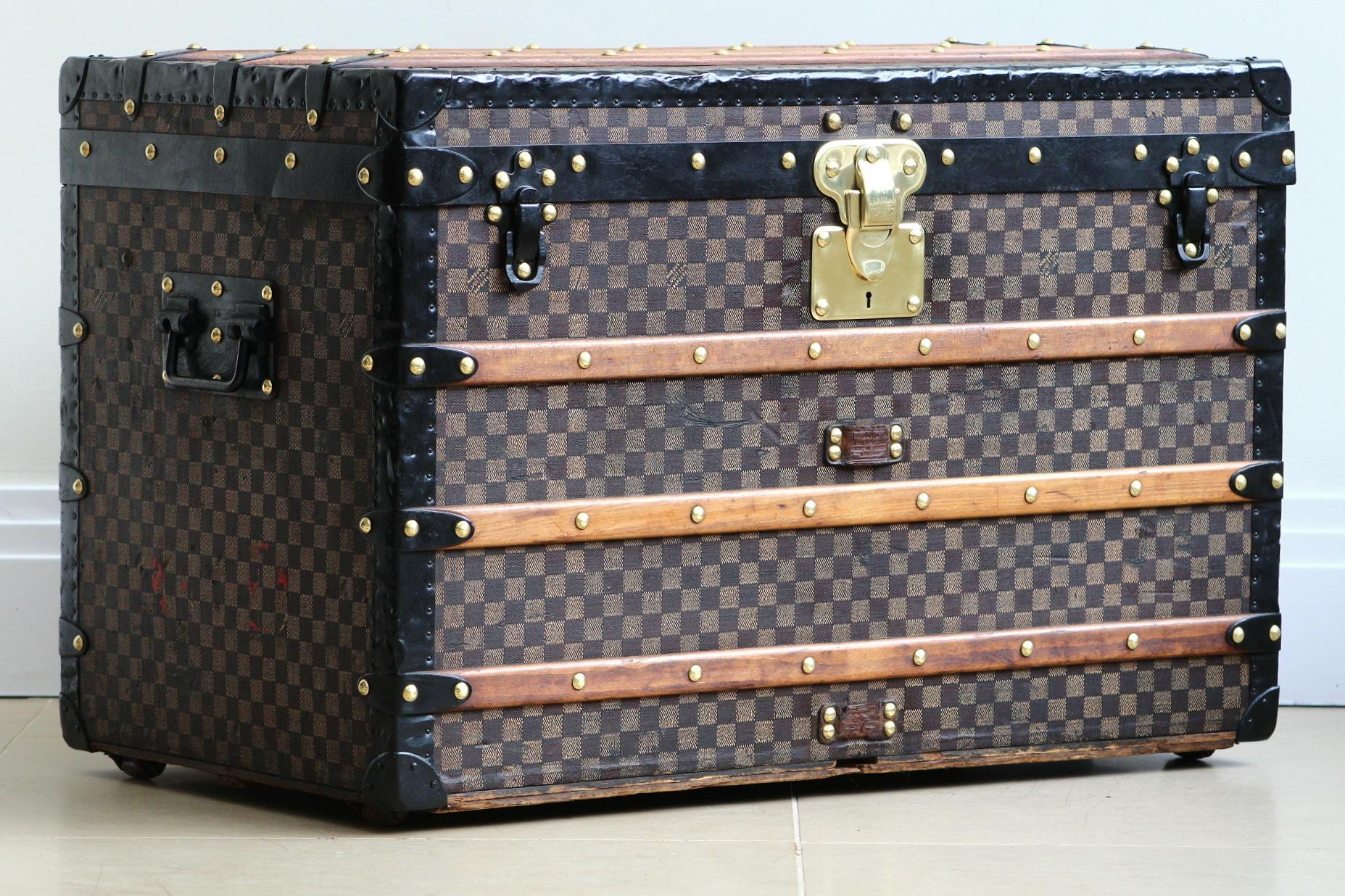 Louis Vuitton Courier-Koffer aus Damier-Leinwand von 1880 im Angebot 5